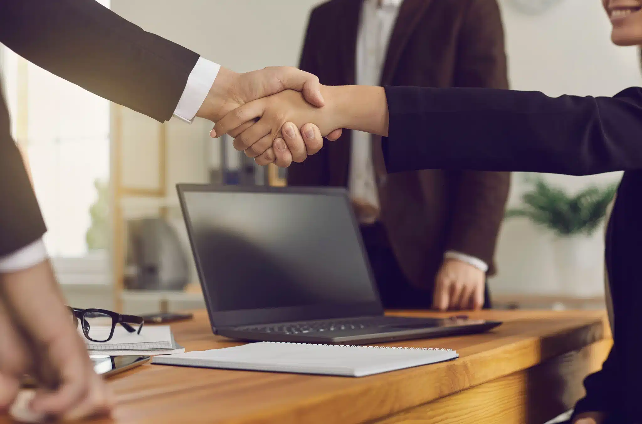 two people shaking hands