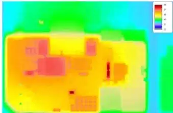 A screen with colors